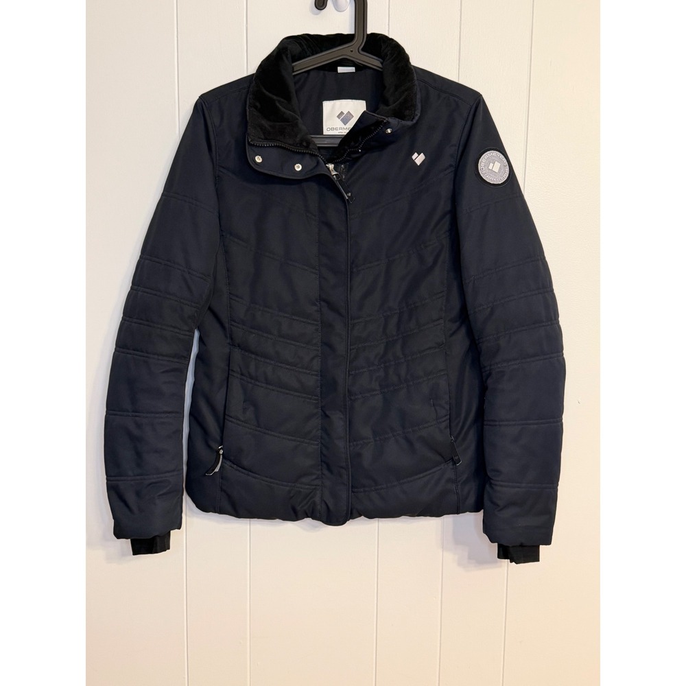 Obermeyer Thermore Insulated Ski Jacket Black Quilted Puffer Winter Coat 11130